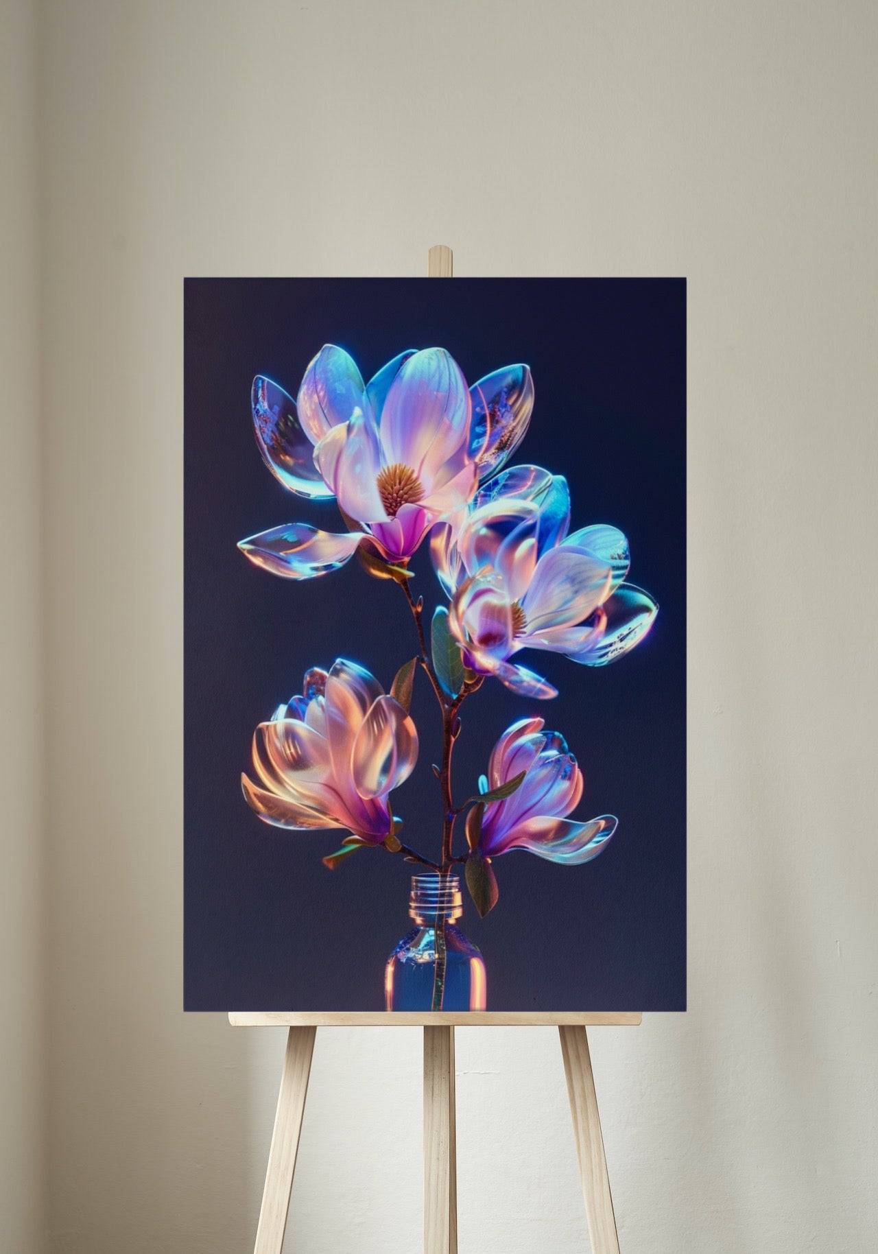 Premium Wandbild - Abstrakt | leuchtende Glasblume