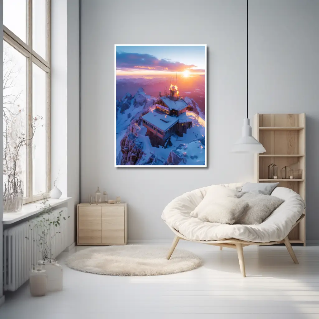 modernes Wandbild - Natur | „Zugspitze“ nature artwork of mountain