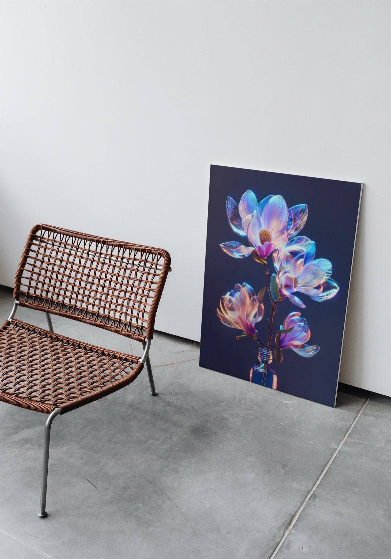 Premium Wandbild - Abstrakt | leuchtende Glasblume