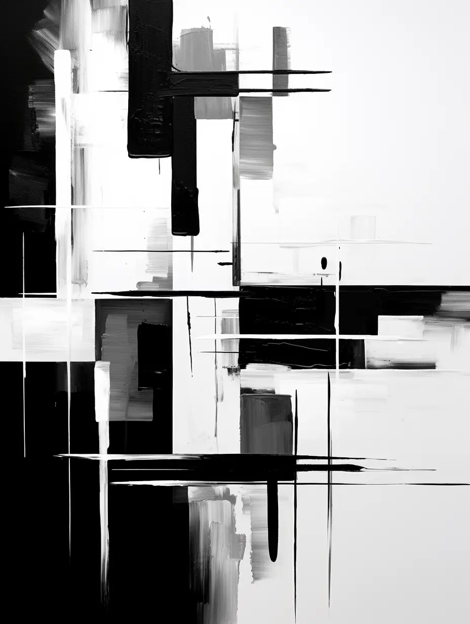 modernes Wandbild - abstrakt | abstract black&white Artwork