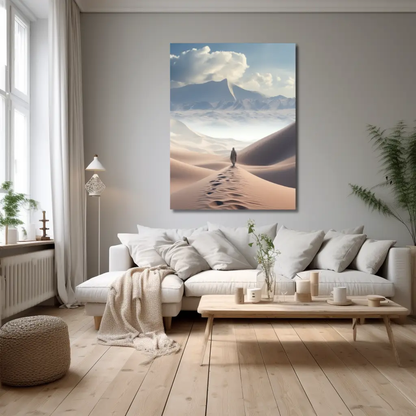 modernes Wandbild | scandinavian style artwork of person in desert