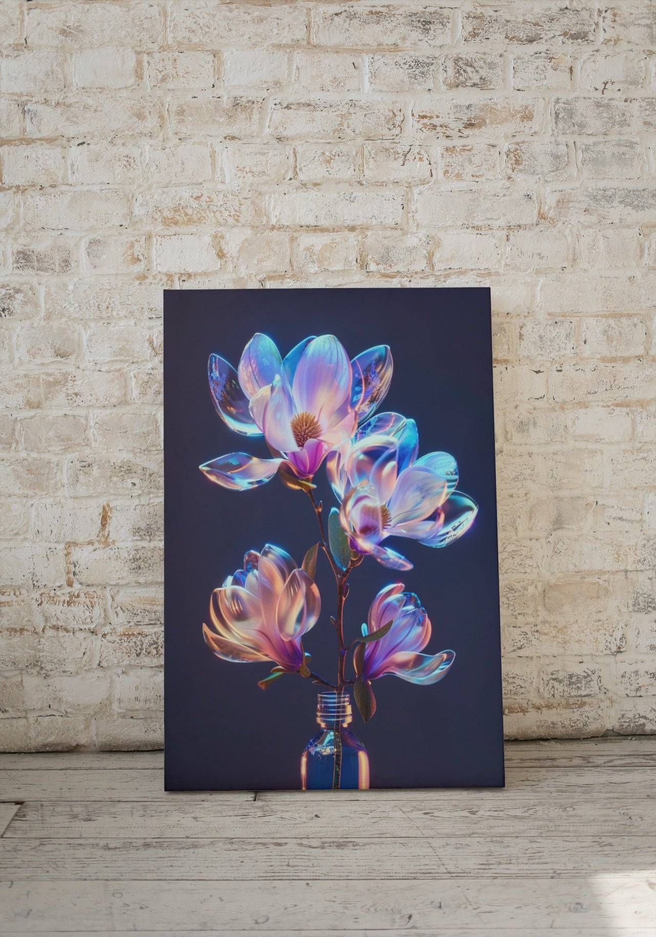 Premium Wandbild - Abstrakt | leuchtende Glasblume