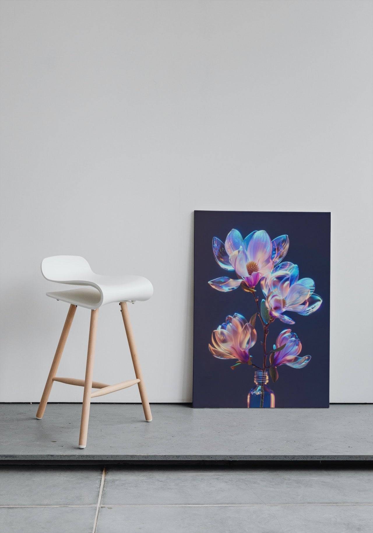 Premium Wandbild - Abstrakt | leuchtende Glasblume