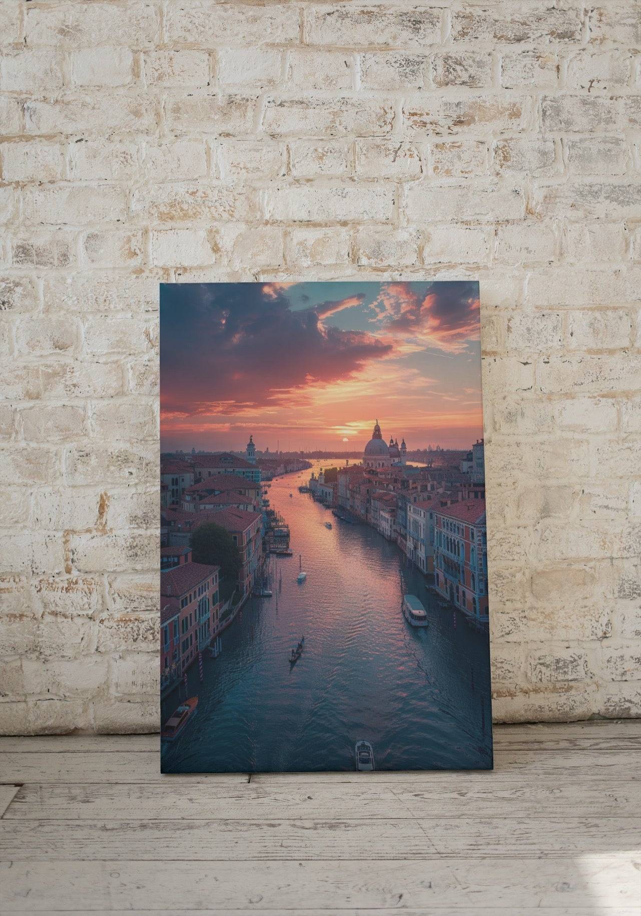 Premium Wandbild - Natur | Sonnenuntergang in Venedig