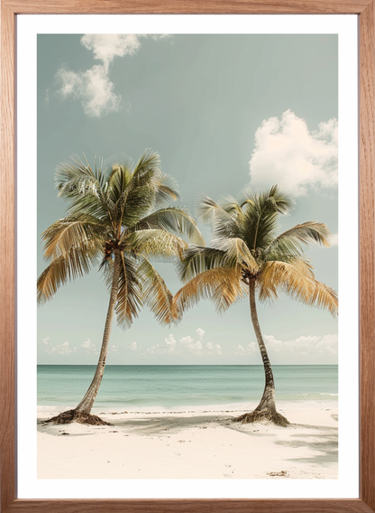 Poster - Meerblick und Palmen - Strandposter 003