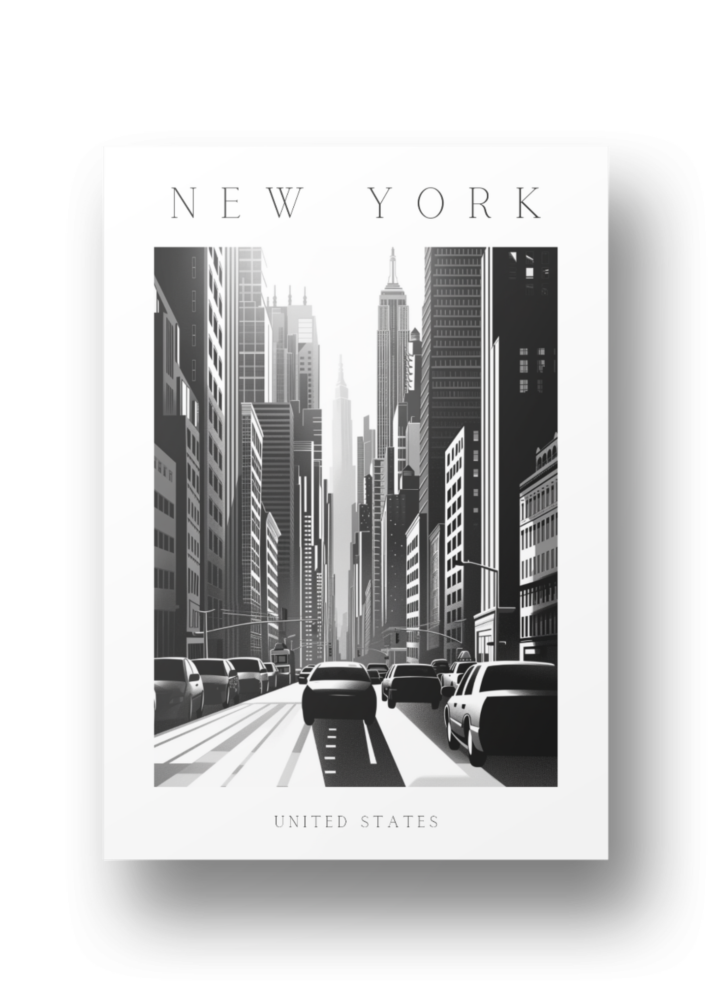 Poster - New York - schwarz-weiß Stadtposter 003