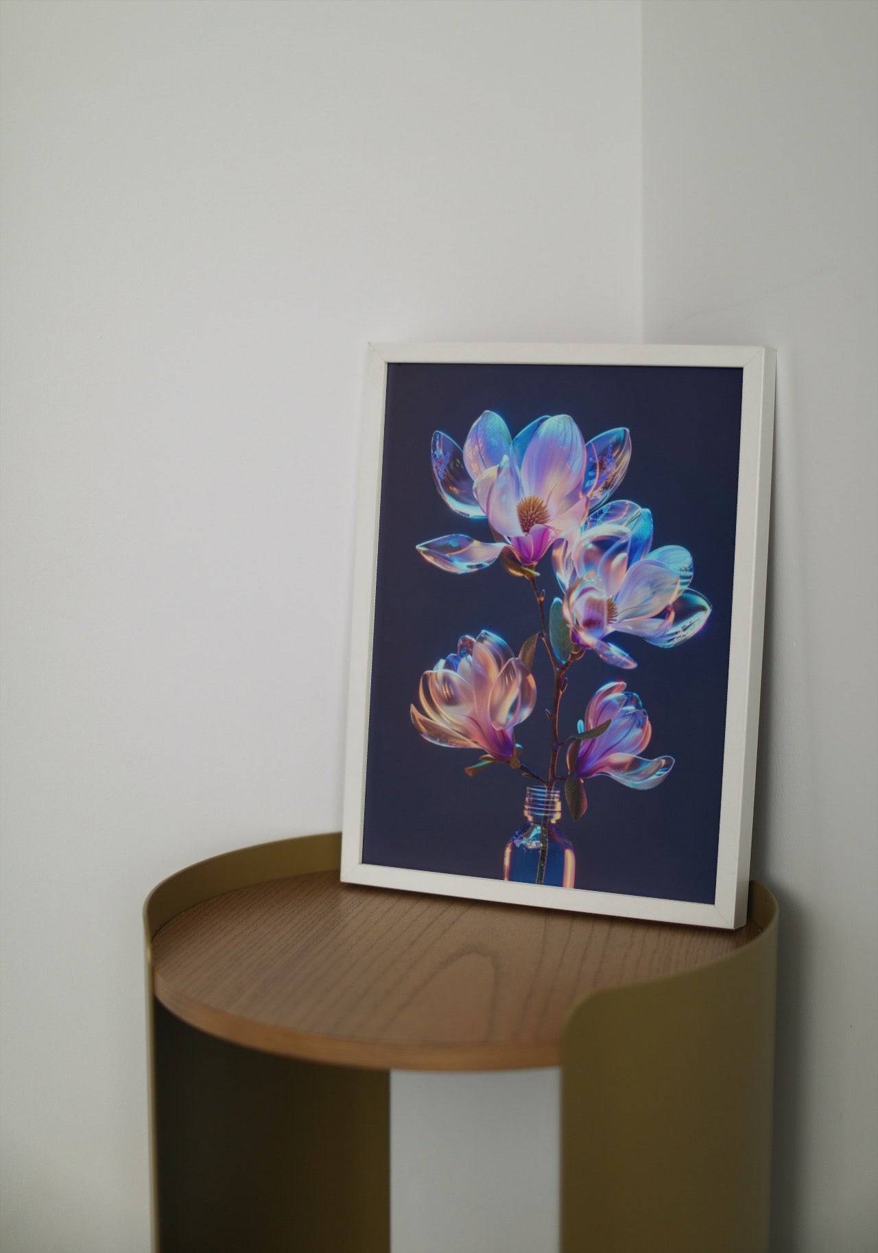 Premium Wandbild - Abstrakt | leuchtende Glasblume