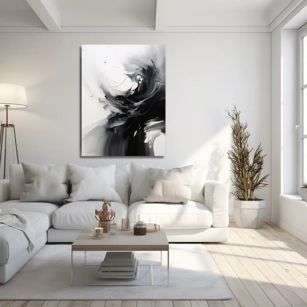 Premium Wandbild - abstrakt | abstract black and white artwork - Gilberto Morét