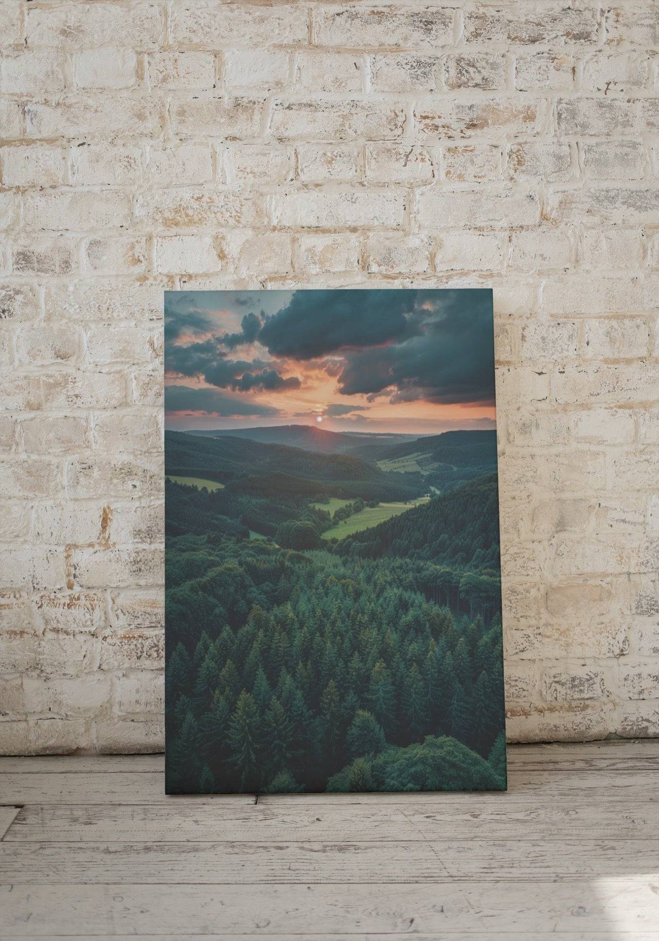 Premium Wandbild - Natur | Sonnenuntergang im Schwarzwald