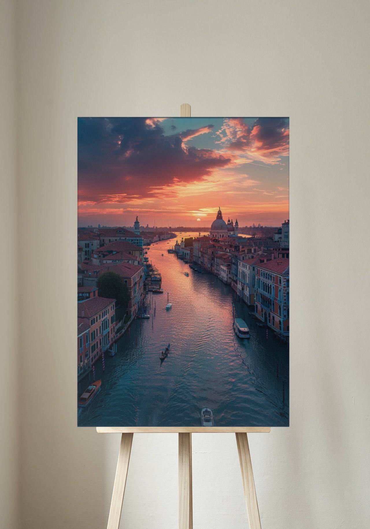 Premium Wandbild - Natur | Sonnenuntergang in Venedig