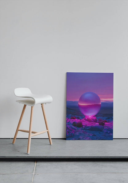 Premium Wandbild - Abstrakt | Sphere in der Abendwüste