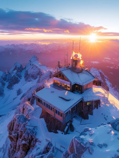 modernes Wandbild - Natur | „Zugspitze“ nature artwork of mountain