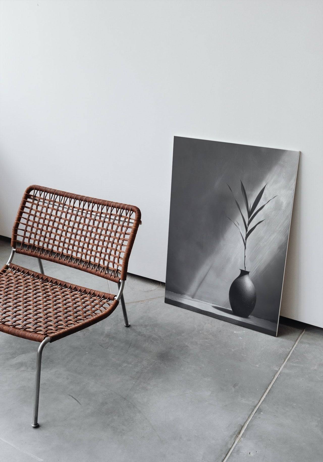 Premium Wandbild - Scandinavian Style | Kunstwerk Vase in schwarz-weiß