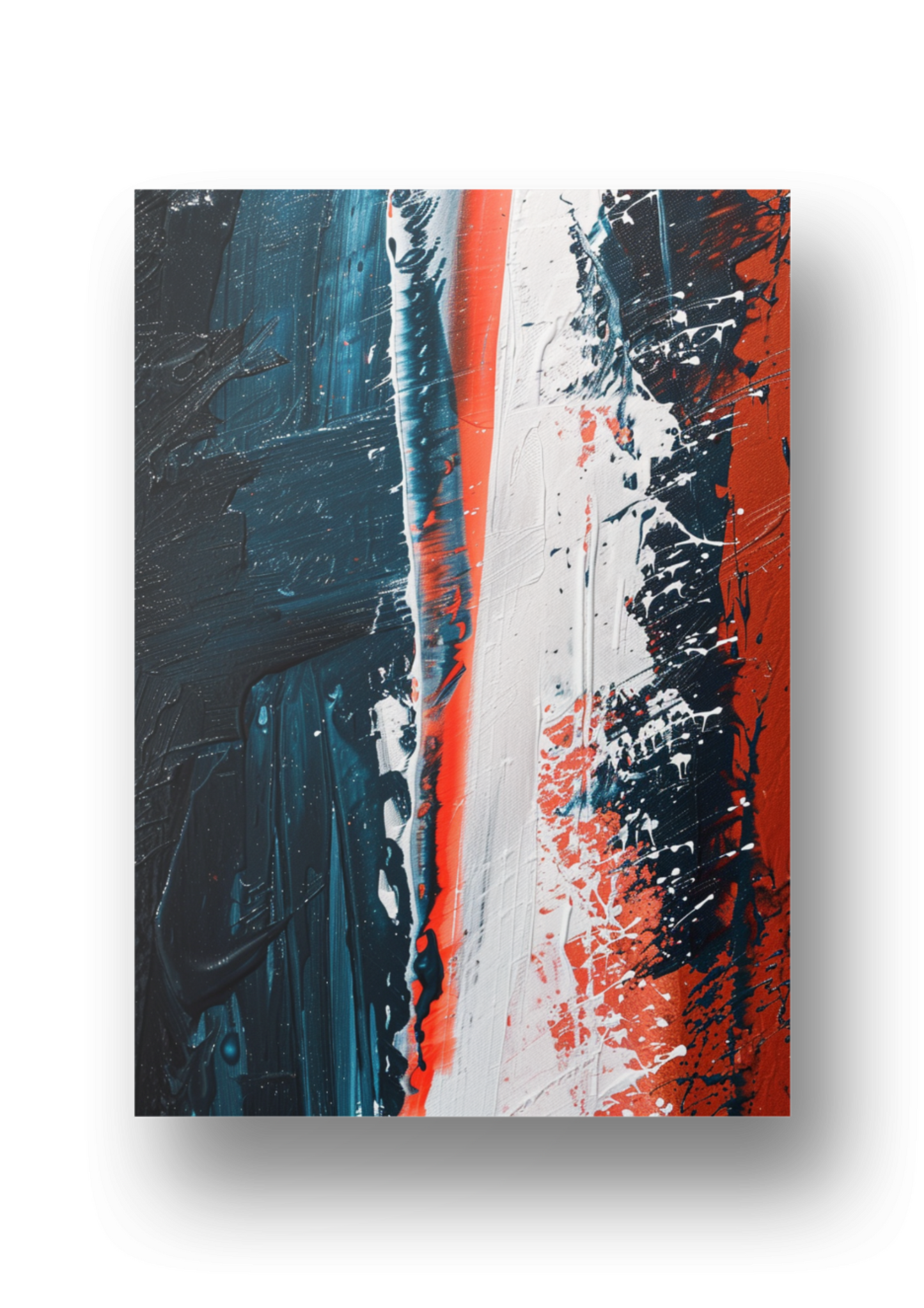 Poster - Abstract image in blue, black, red and white 002 - Gilberto Morét