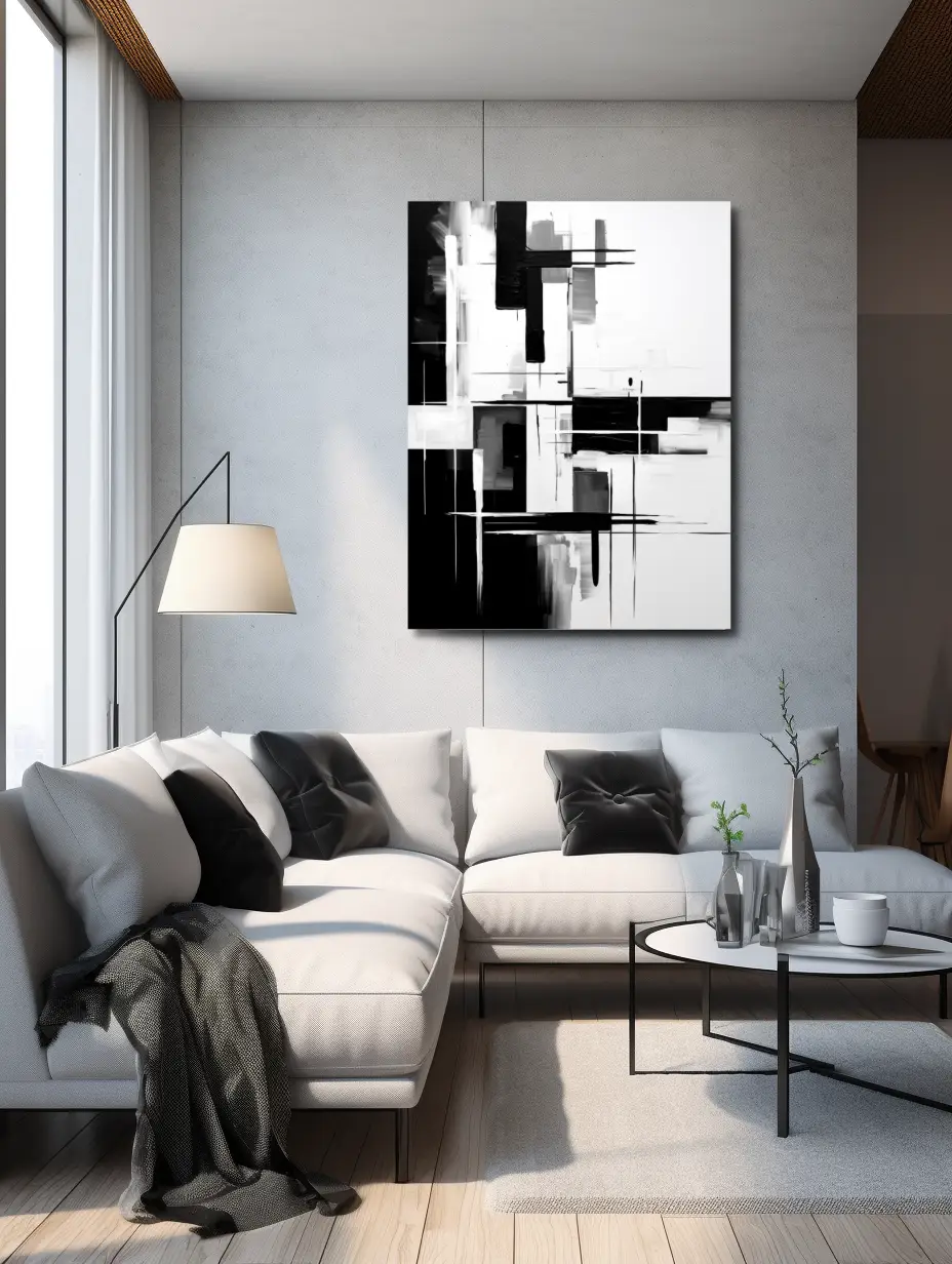 modernes Wandbild - abstrakt | abstract black&white Artwork