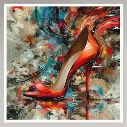 Premium Wandbild | abstract artwork of red high heel - Gilberto Morét