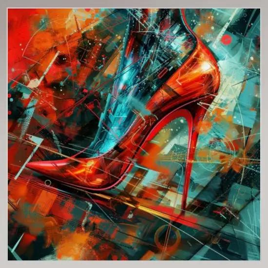 Premium Wandbild | abstract artwork of red high heel - Gilberto Morét