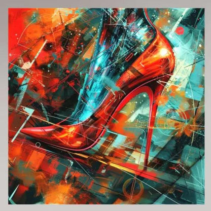 Premium Wandbild | abstract artwork of red high heel - Gilberto Morét