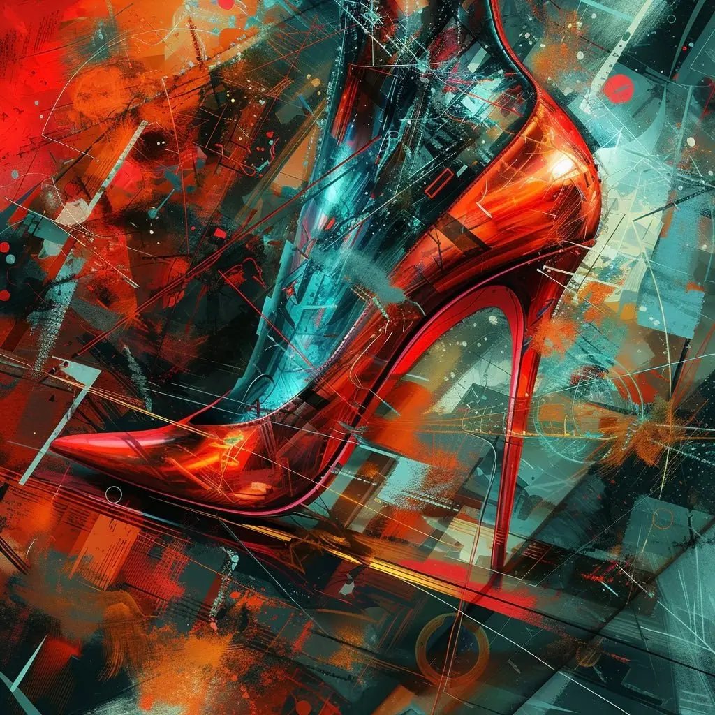 Premium Wandbild | abstract artwork of red high heel - Gilberto Morét