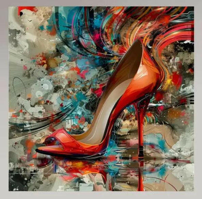 Premium Wandbild | abstract artwork of red high heel - Gilberto Morét