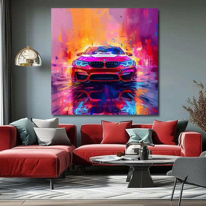 Premium Wandbild | abstract artwork of red sportscar - Gilberto Morét